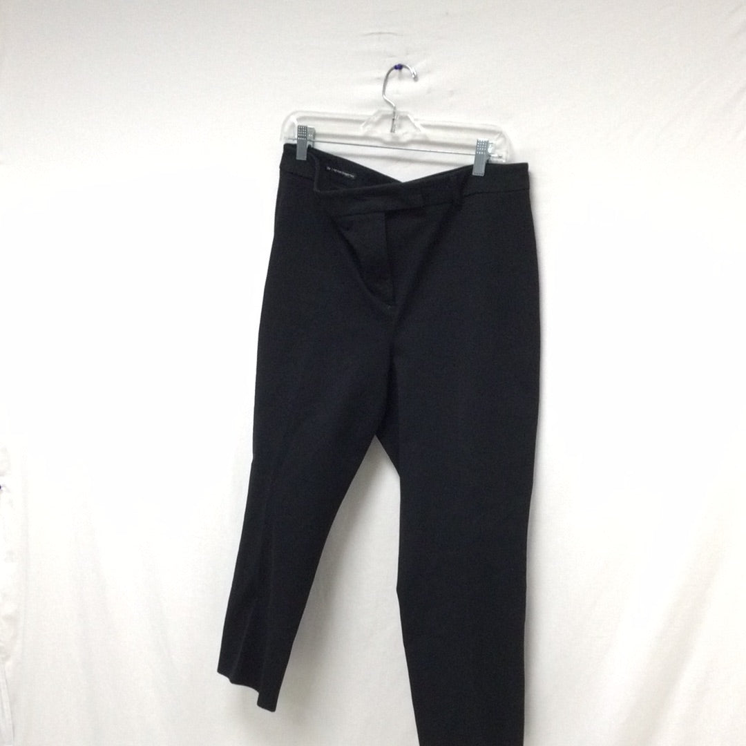Talbots Women High - Waist Straight Pants Black Slacks Size 14P