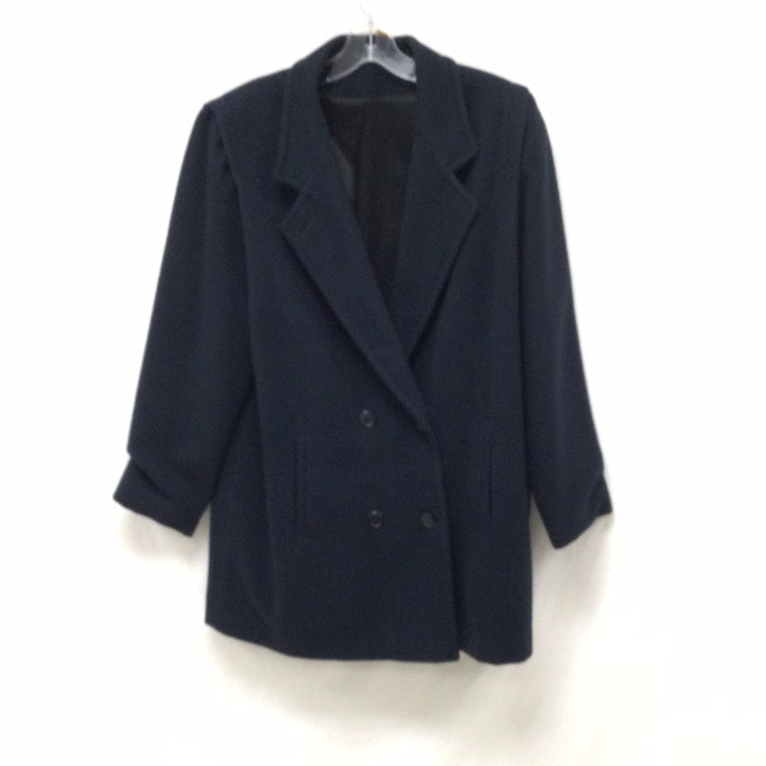 Theory Women’s Navy Blue Wool Cashmere Medium Coat