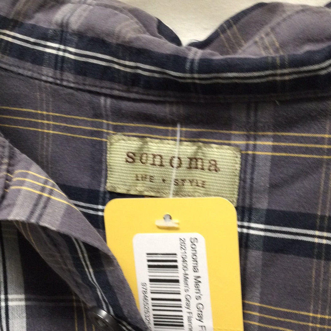 Sonoma Men's Gray Flannel Shirt