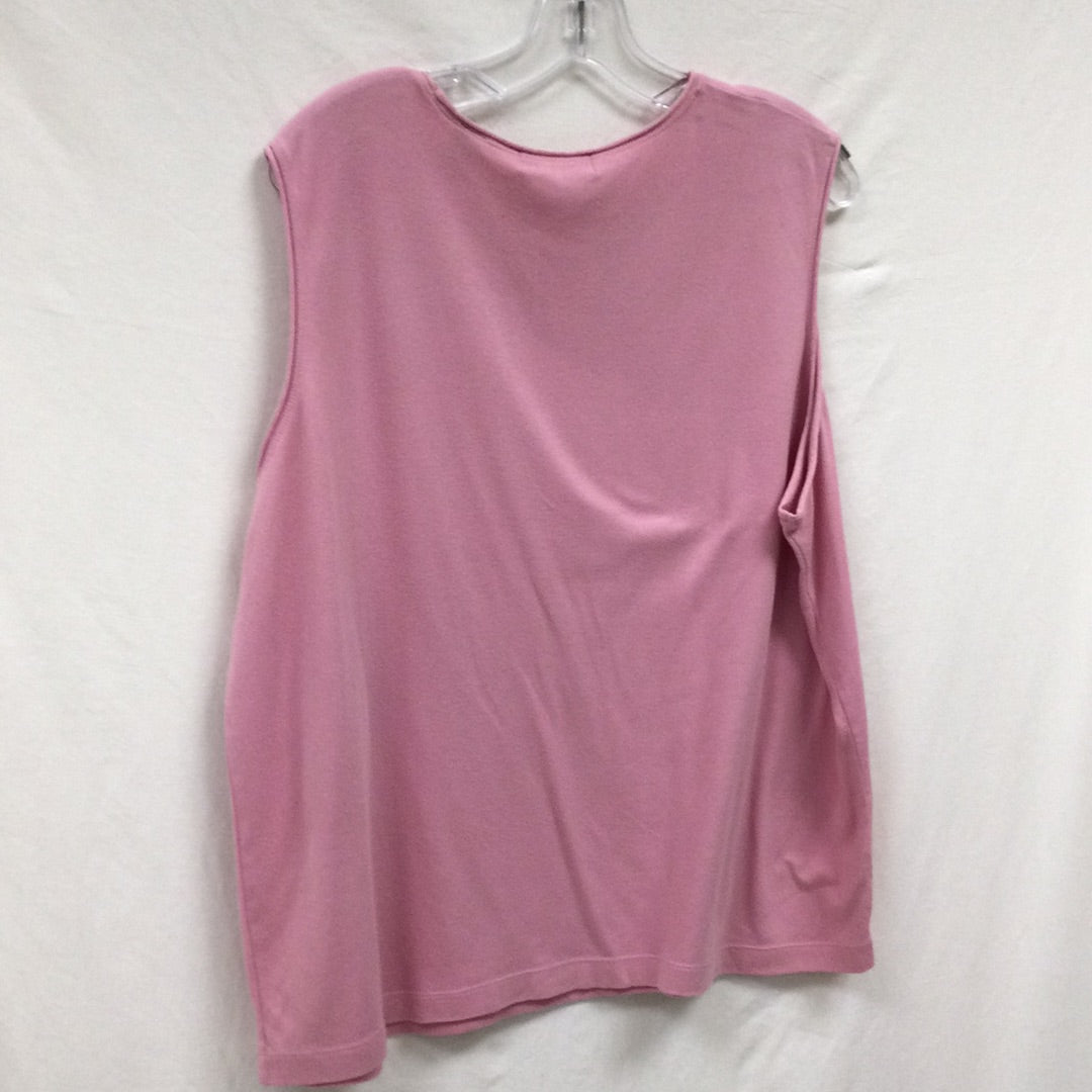 Kate Hill Pink Woman's Size 2x Sleeveless Top