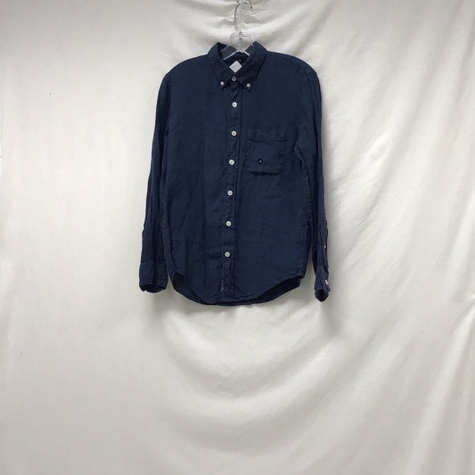 Men's Abercrombie & Fitch Navy Blue Button Down Long Sleeve Shirt XS