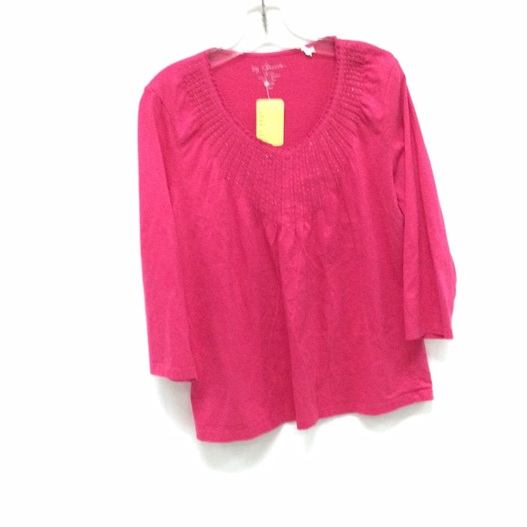 Chicos Ladies Pink Medium Long Sleeve Shirt
