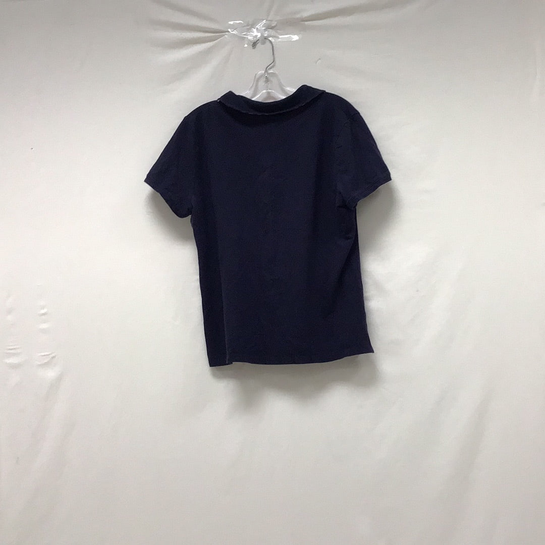 Talbot Women Navy Blue Short Sleeve Shirt With Flamingo Size XL