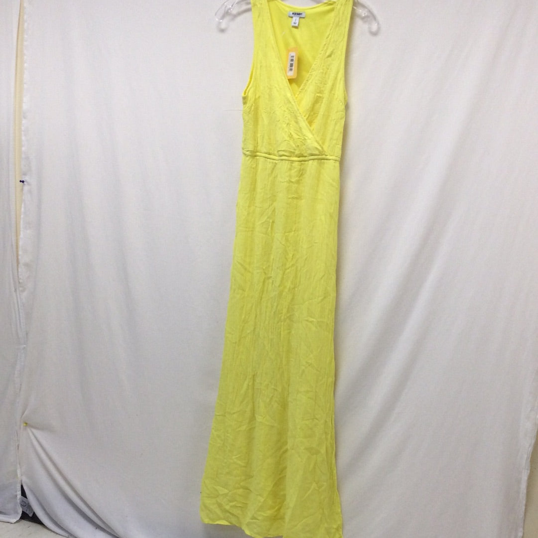 Old Navy Ladies Yellow Small Sleeve Less Dress