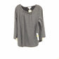 Dana Buchman Women Gray Long Sleeve Shirt Extra Large