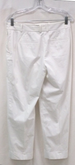 Ann Taylor Dress  Curvy White Long Slacks Straight Leg Women Cotton Blnd