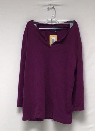 Jones New York Ladies XL Purple Long Sleeve T-Shirt