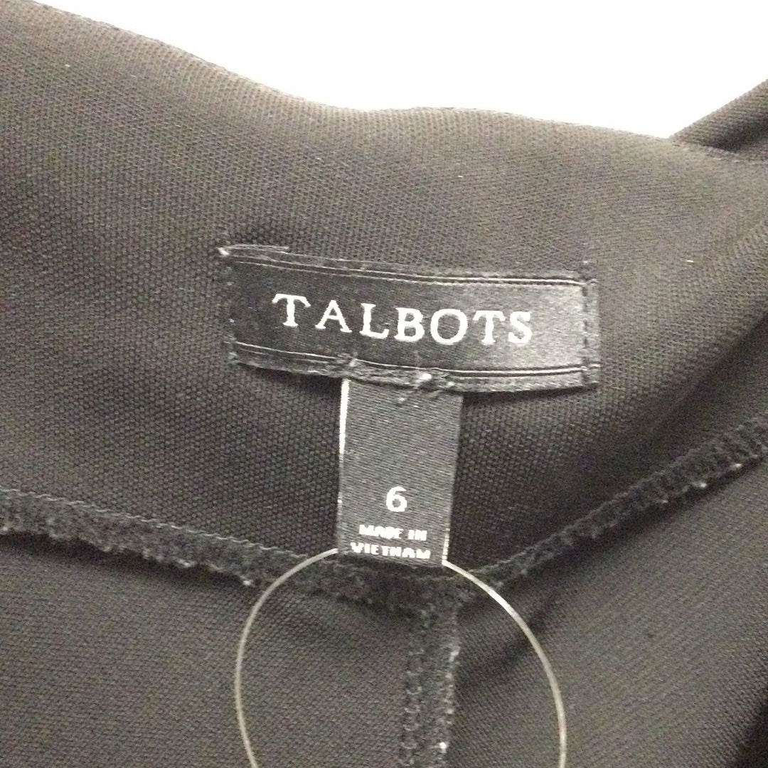 Talbots Ladies Size 6 Long Black and Purple Dress