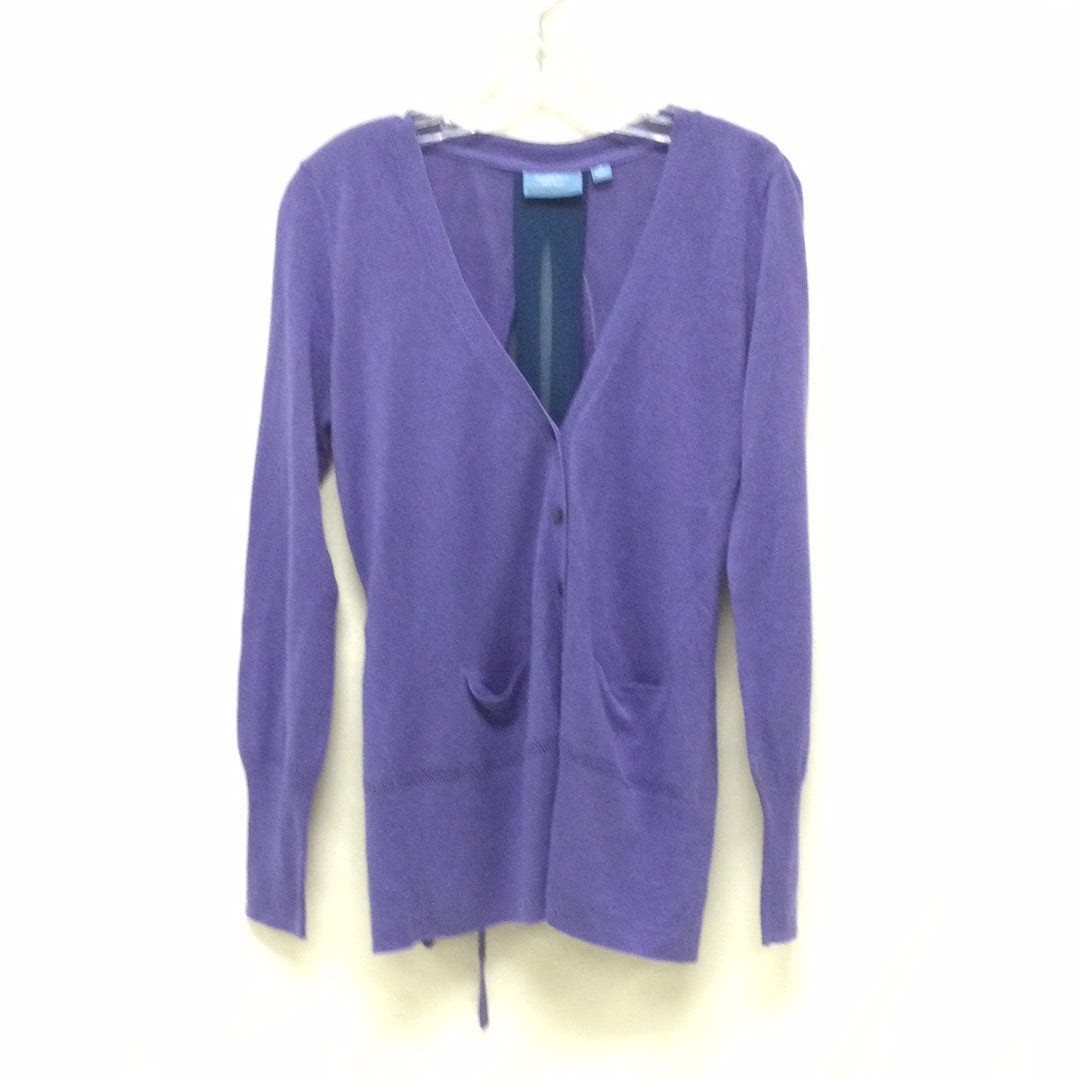 Women's Vera Wang Dark Purple Wrap Sweater Medium