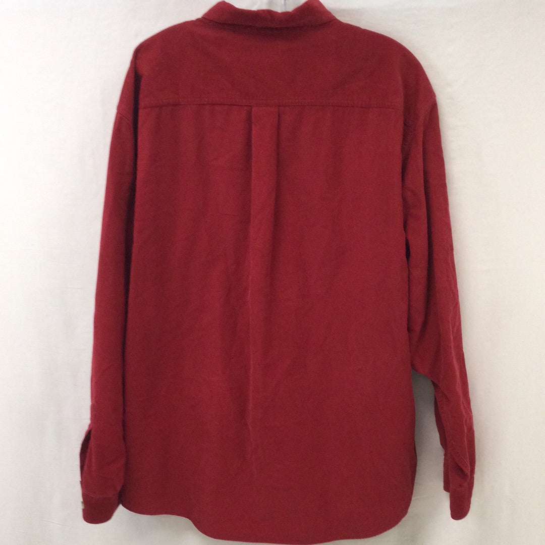 L.L. Bean Men's Red Collard Shirt Size XL