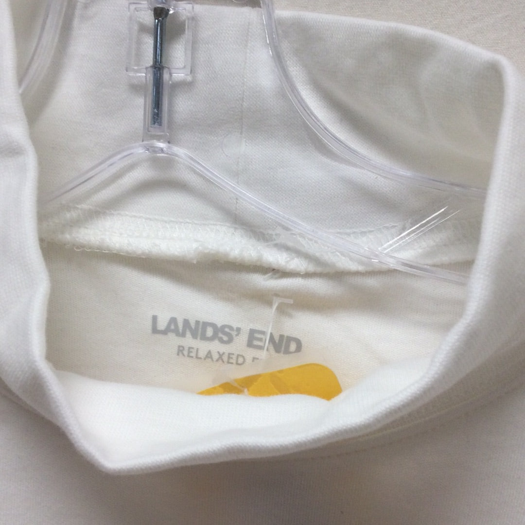 Land's Ends Long Sleeve White Large  Women's
