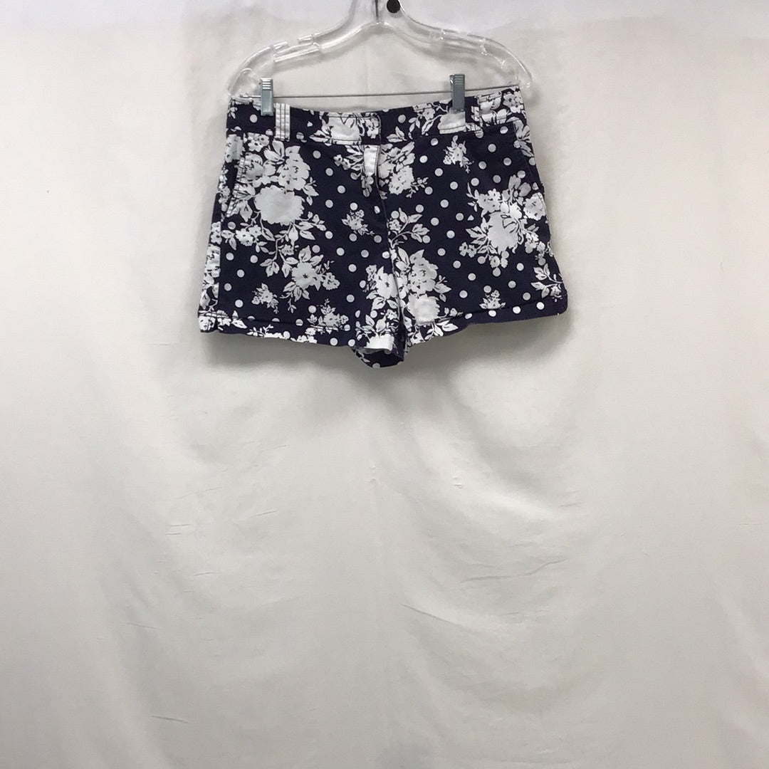 New York & Company Ladies Size 10 Floral Blue & White Shorts