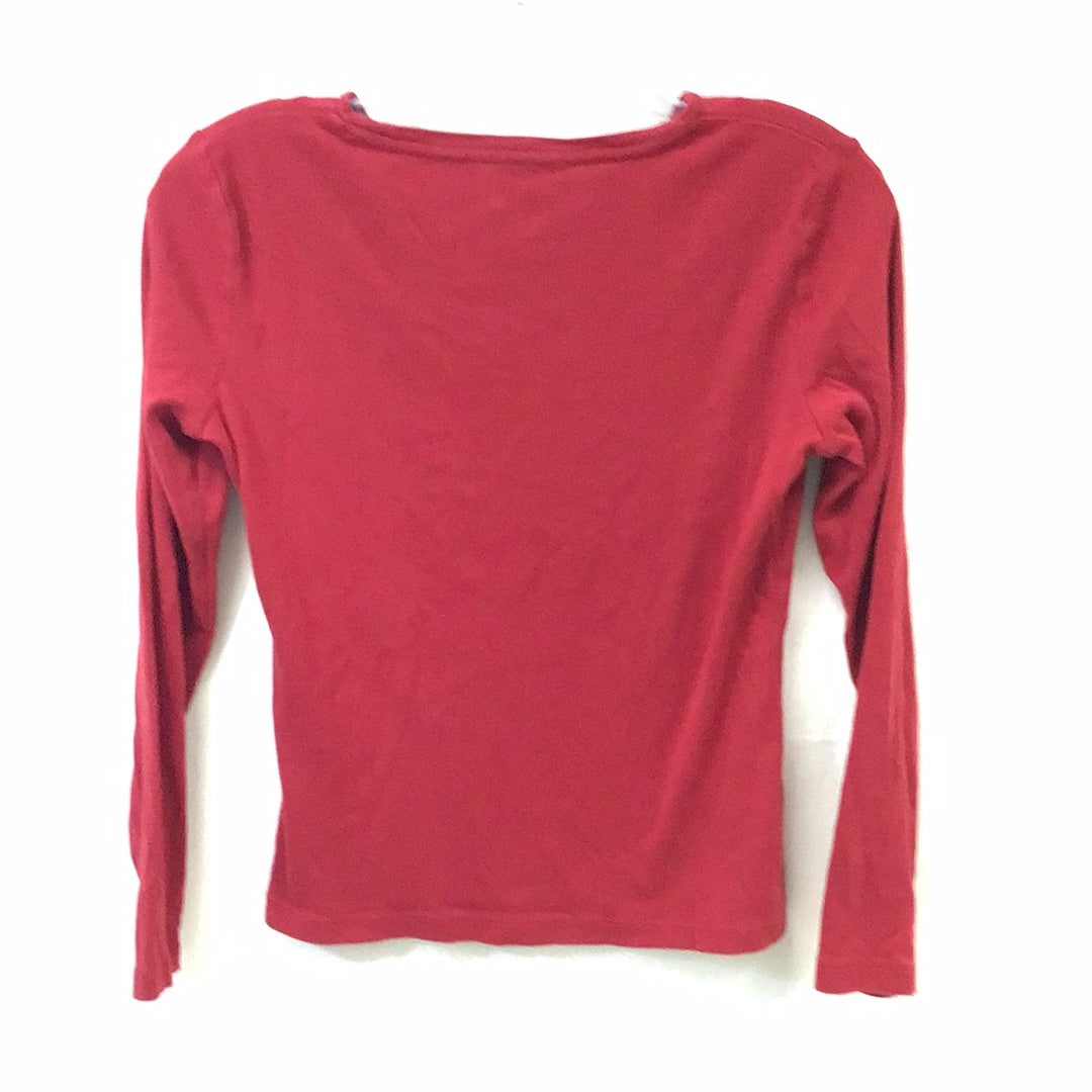 Talbots Children Small Red Long Sleeve Shirt