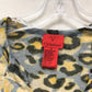 V Cristina Ladies Size Small V Neck Leopard Print Long Sleeve Top
