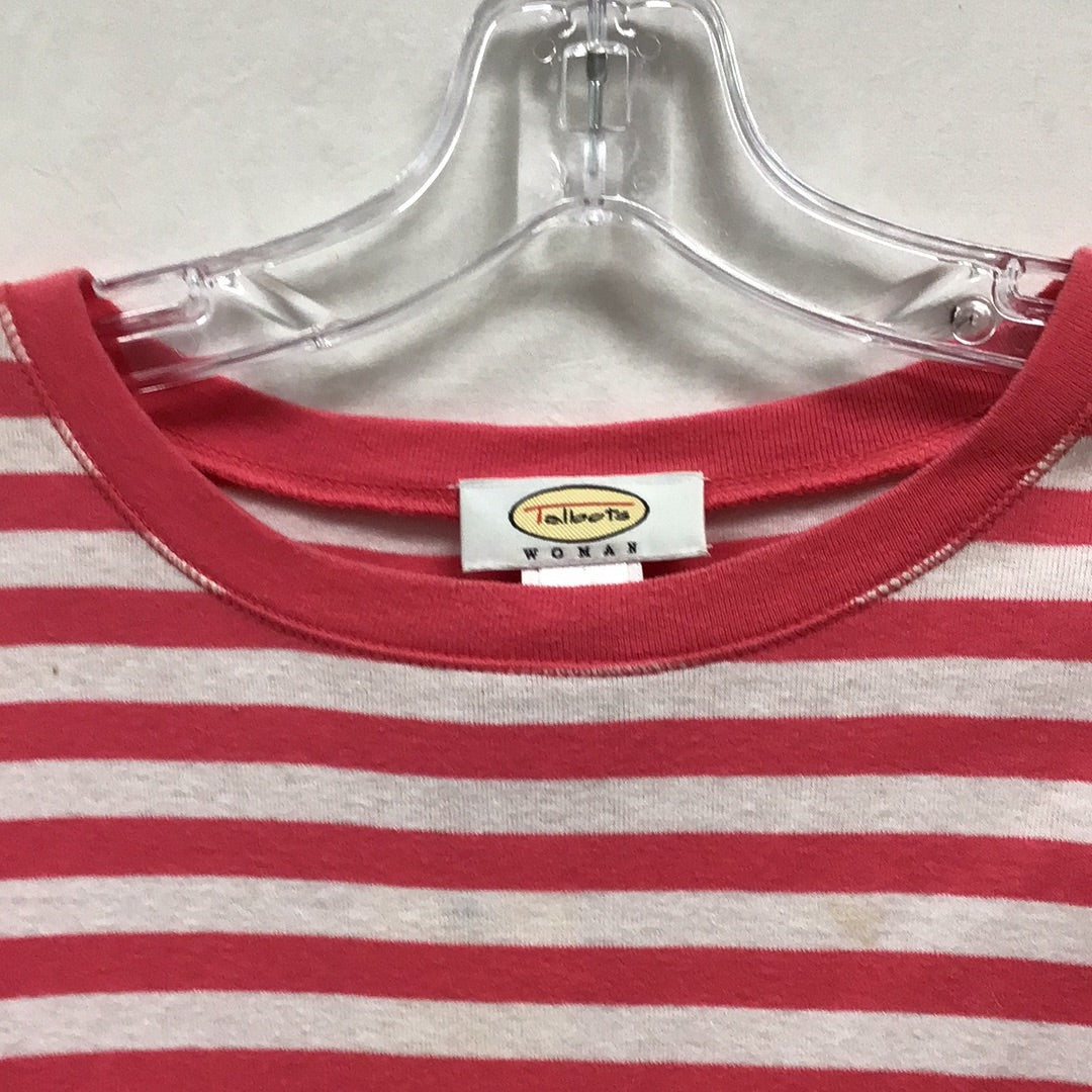 Talbots Ladies Pink and White Striped Long Sleeved Shirt