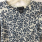 Lord & Taylor Ladies XS Blue & White Leopard Print Long Sleeve Top