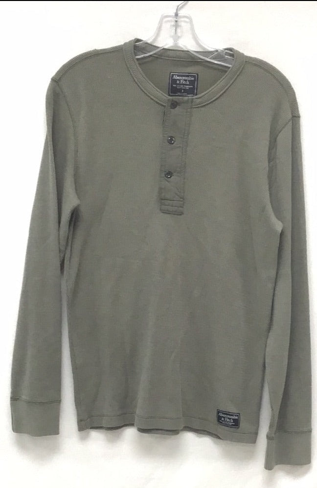 Abercrombie & Fitch Camp Men' s long Sleevee  Shirt Green Outdoor