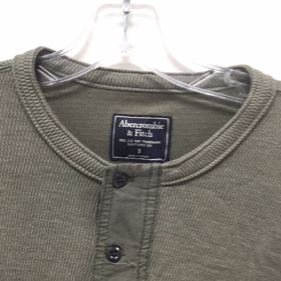Abercrombie & Fitch Camp Men' s long Sleevee  Shirt Green Outdoor