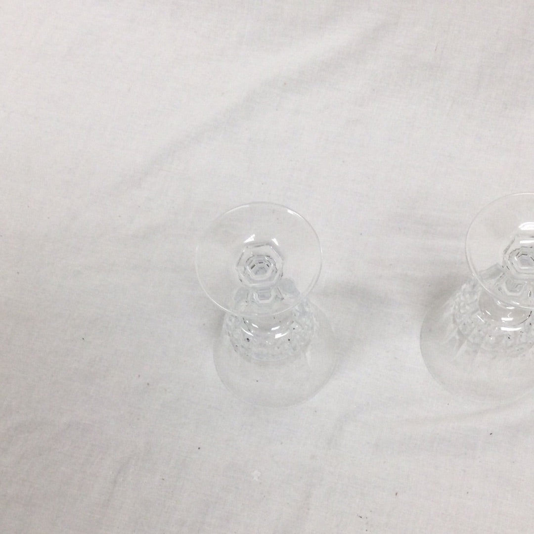 W.M. Dalton French Lead Crystal - Set Of 2 Goblets Wine Glasses