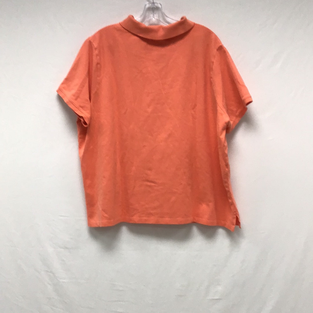 Lands End Men's Orange Short Sleeve Shirt Size 2X