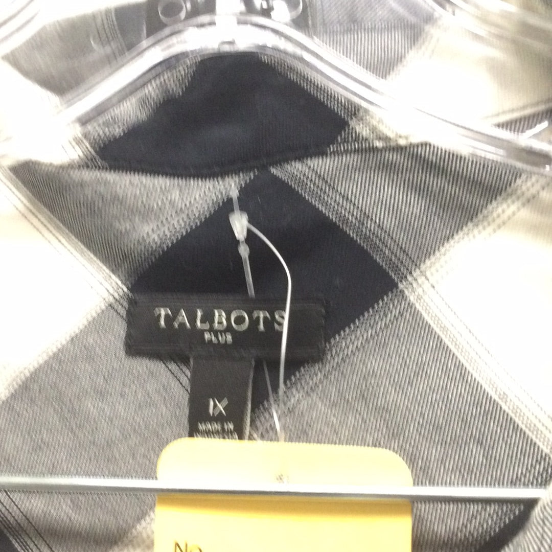 Talbots Men's Plaid Collard Shirt Size 1x