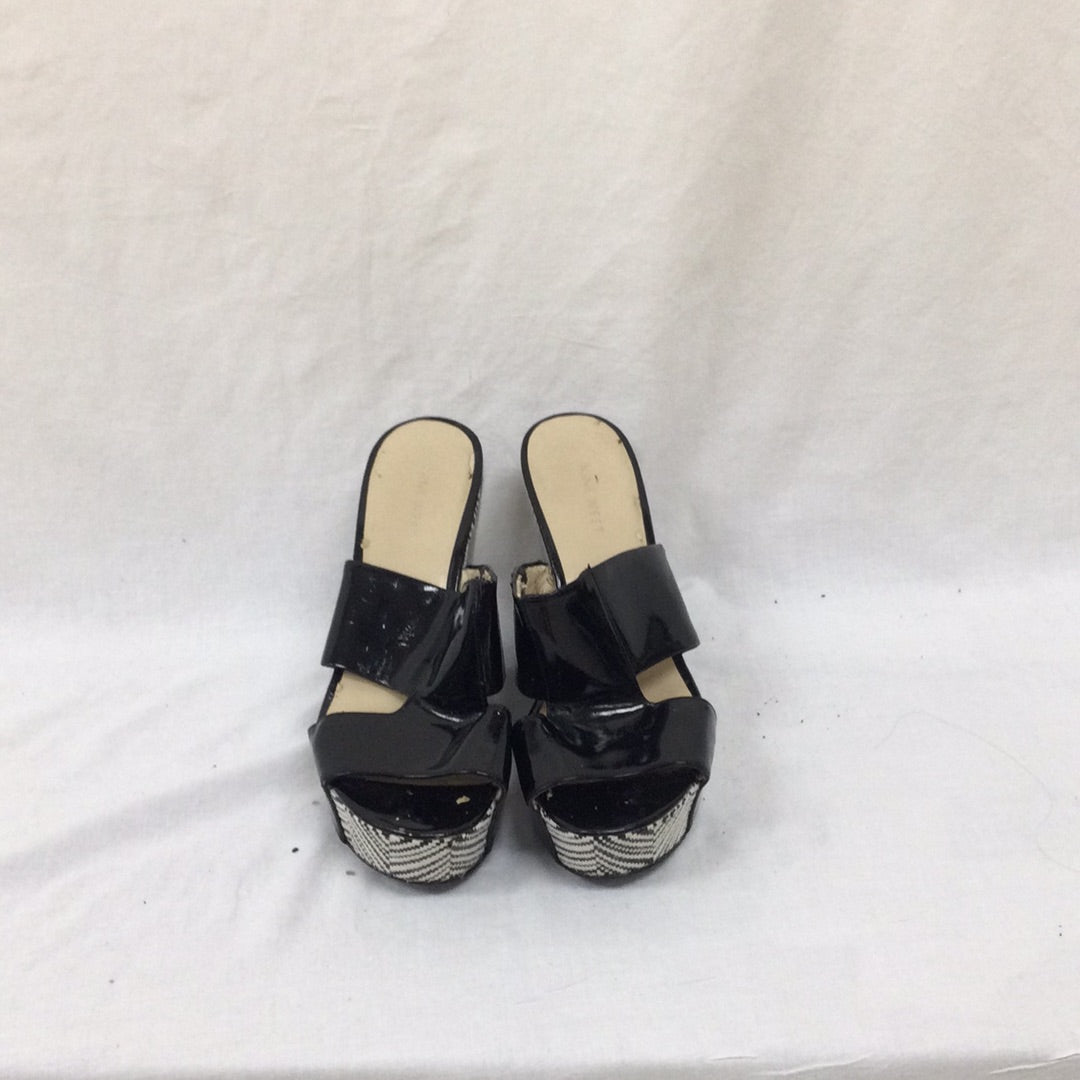 Women's Nine West Sorel Black Wedge Heels 7 1/2