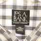 Jos A Bank Men Short Sleeve Button Up Shirt Blue Gray And Black Size Extra Extra Large