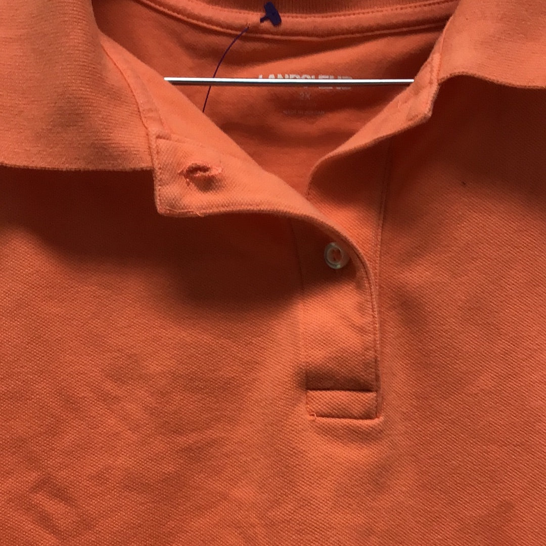 Lands End Men's Orange Short Sleeve Shirt Size 2X