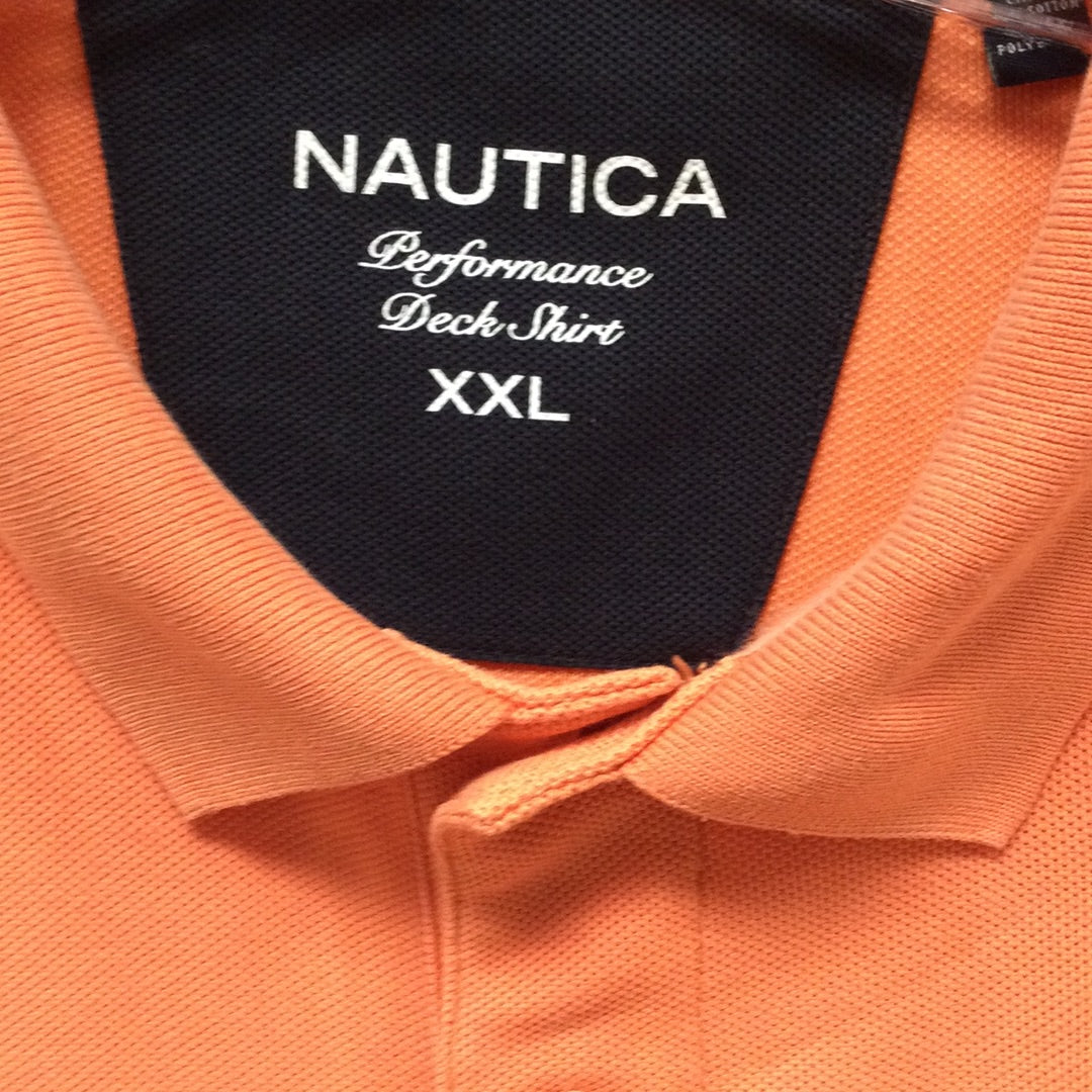 Nautica T-Shirt Men's XXL Short Sleeve Crew Neck Logo orange
