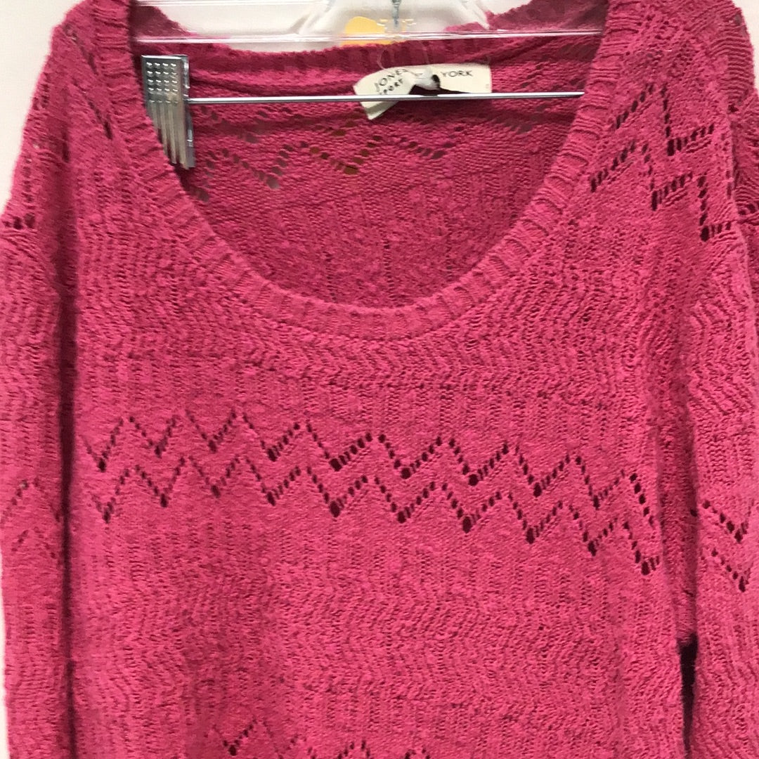 Jones New York Ladies Large Pink Long Sleeve Sweater