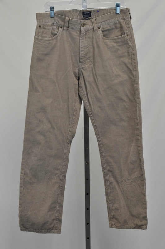 J. Crew Khaki Bleecker Corduroy Pants - Size 32x30