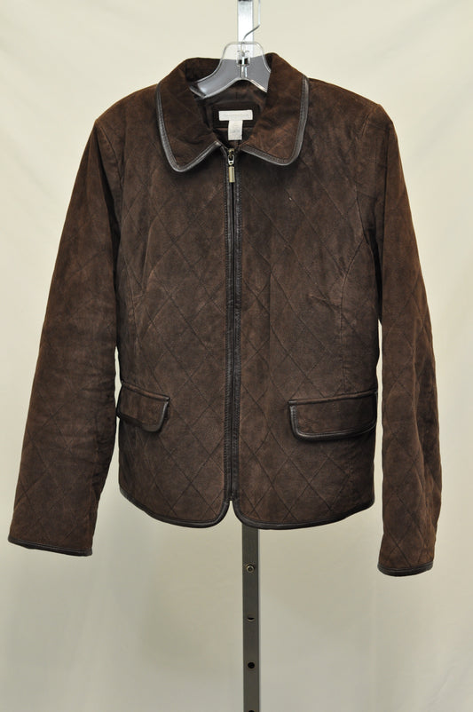 Charter Club Quilted Leather Jacket - Size M