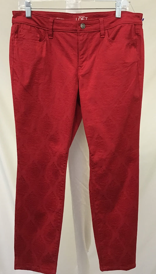 Ann Taylor Loft Red Modern Skinny Jeans - Size 31/12P