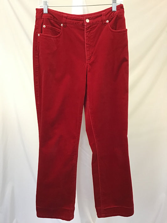 Telluride Clothing Company Red Velveteen Pants - Size 6