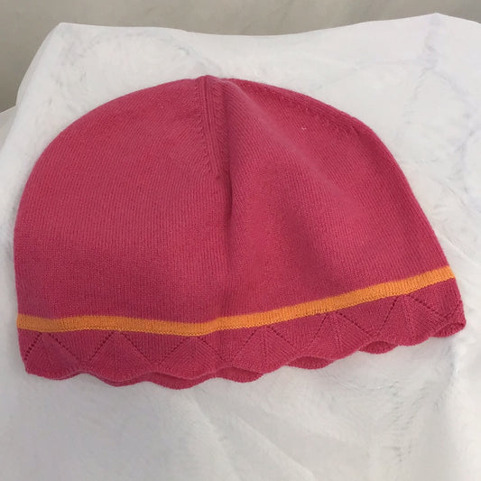 L.L. Bean Casual Pointelle Hat- Pink/Orange