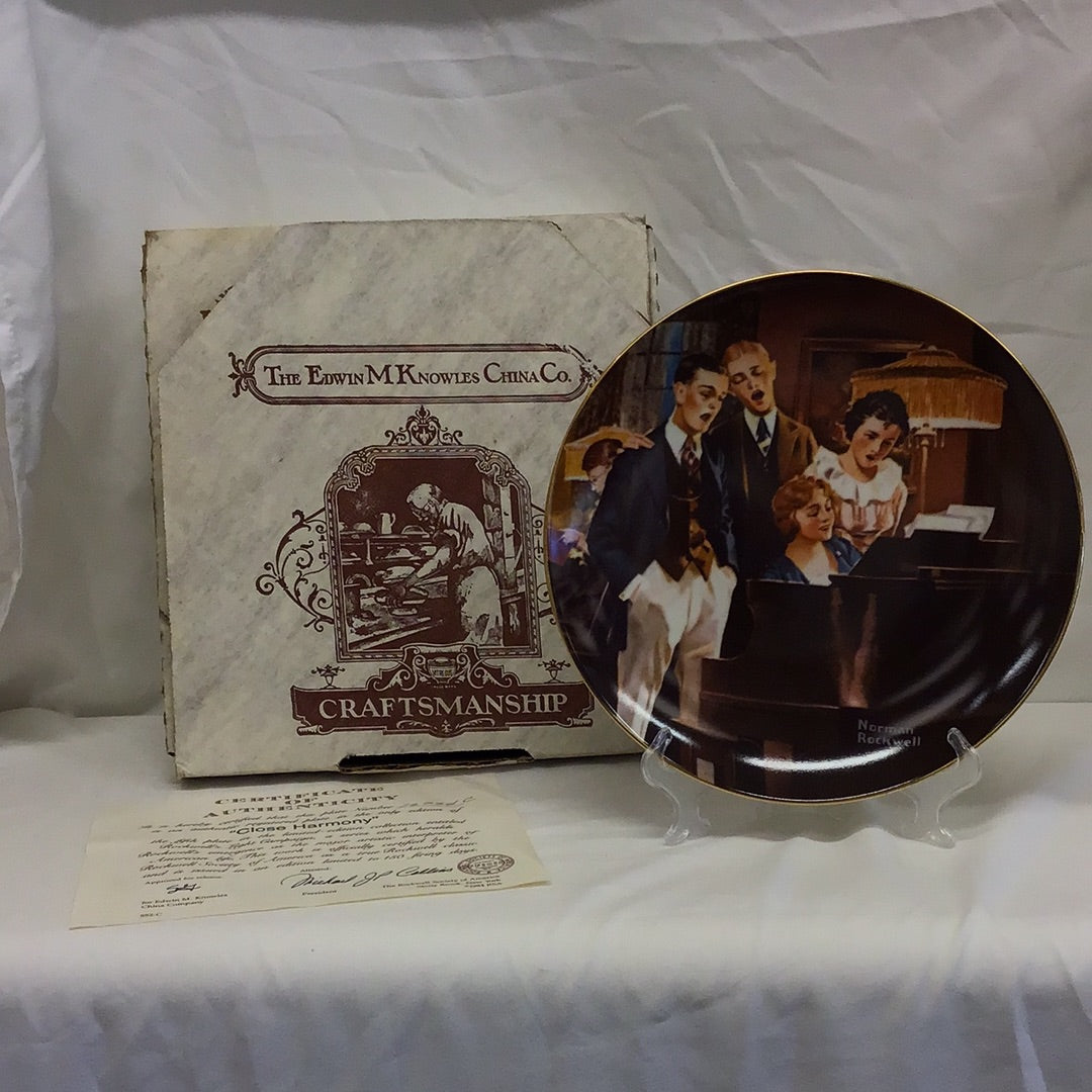 Norman Rockwell Plate “Close Harmony”