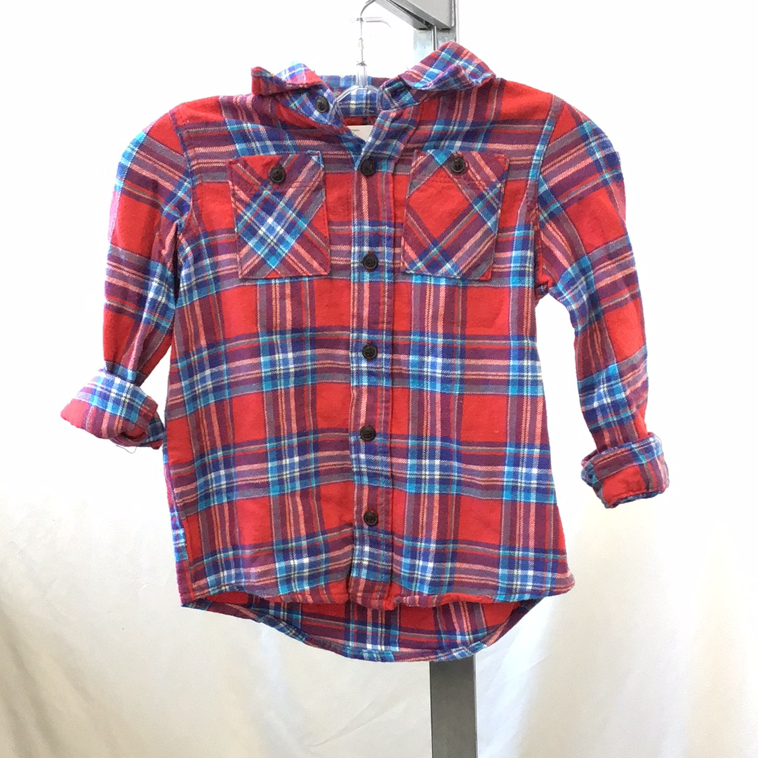 OSHKOSH B’GOSH Children’s 4T Checkered Red, White and Blue Long Sleeved Shirt