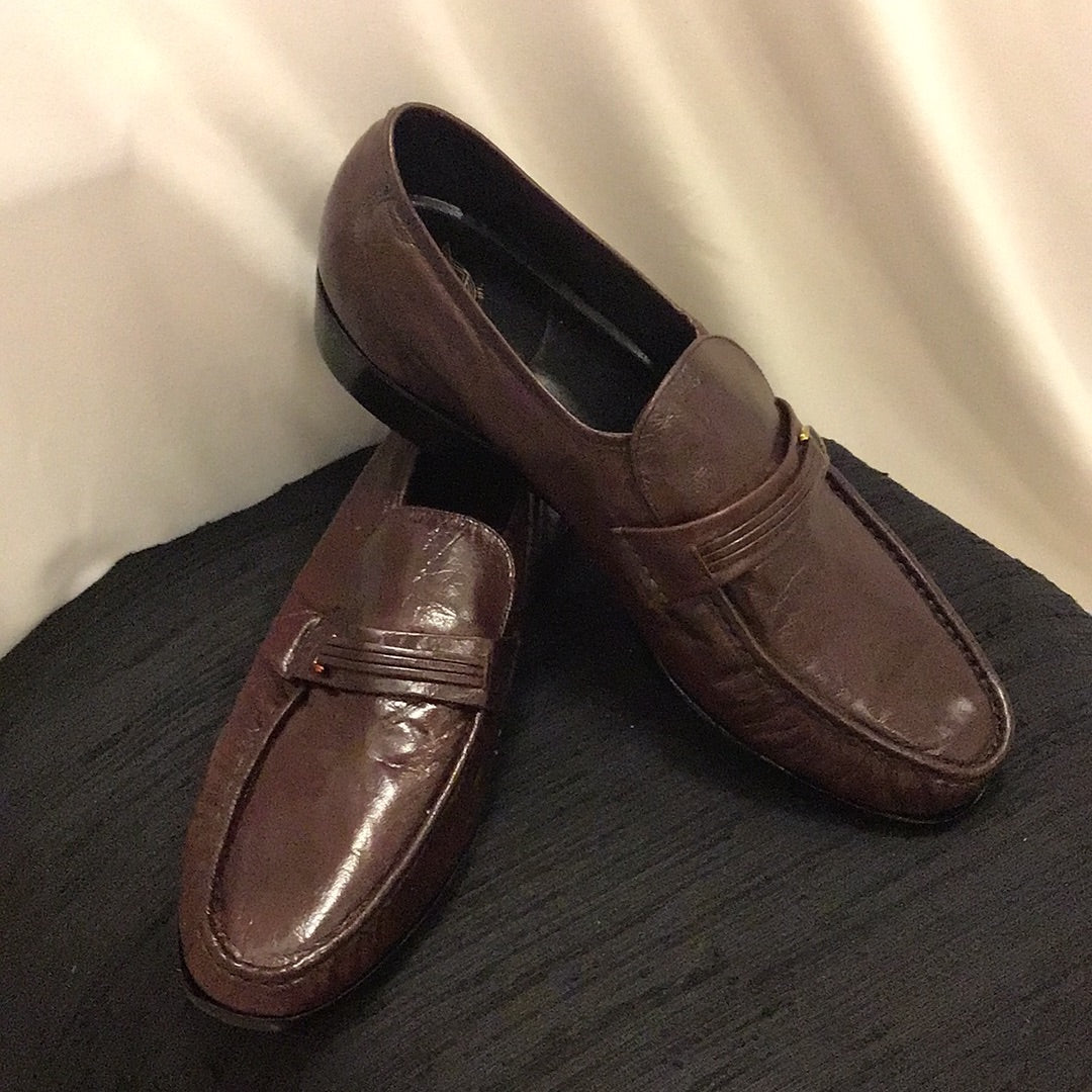 Florsheim Riva Mens Burgundy / Dark Brown Slip-On Shoes - Size Mens 11D