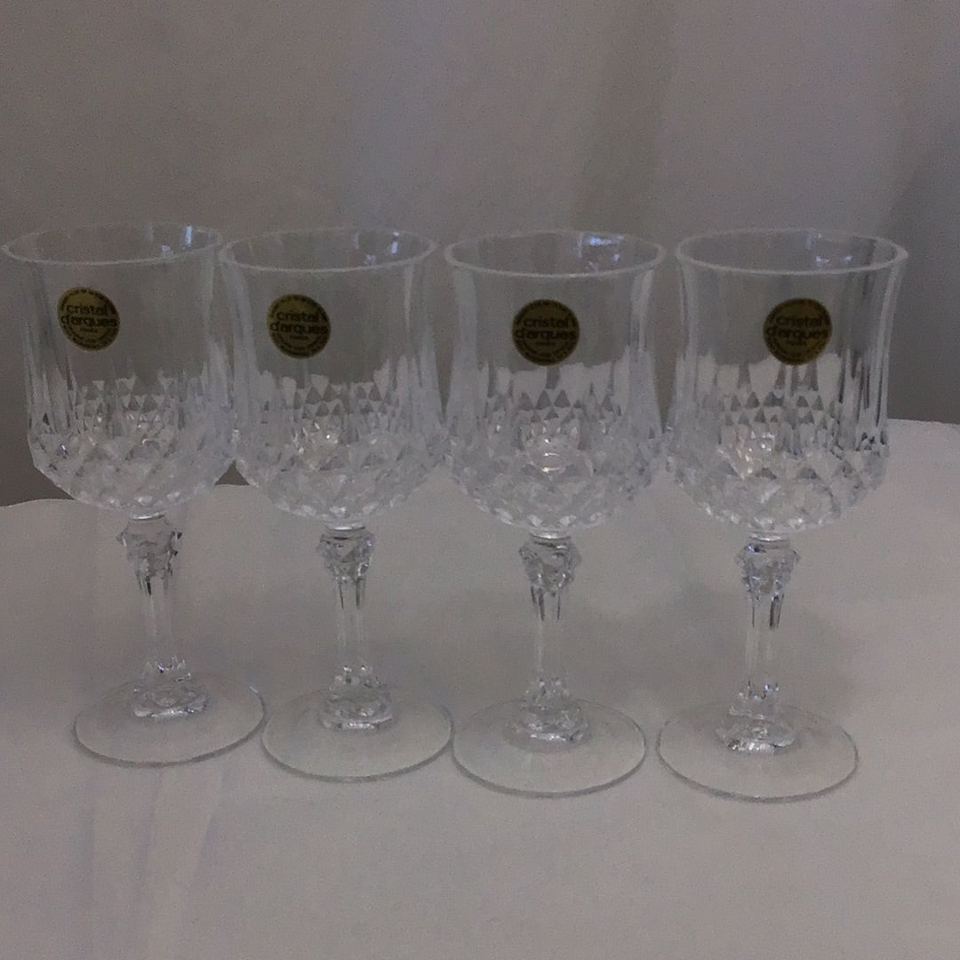 Collection LONGCHAMP cristal d’arques 6oz Goblet Glasses