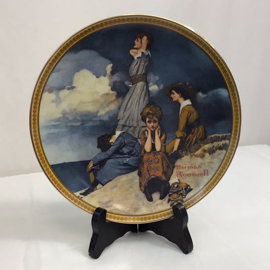 Norman Rockwell “Waiting On The Shore” Rediscovered Women Collection Plate #84.R70.4.2