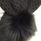Neiman Marcus Black Scarf w/Fur Pom Poms - NWT